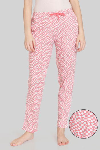 Buy Zivame One Love Knit Cotton Pyjama - Strawberry Ice