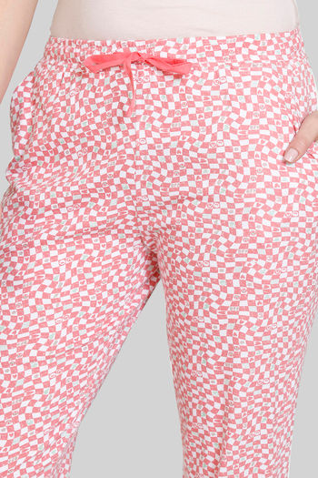 Buy Zivame One Love Knit Cotton Pyjama - Strawberry Ice at Rs.493