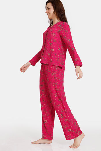 Buy Zivame Maternity Floral Pop Woven Pyjama Set - Dutch Canal at Rs.1262  online