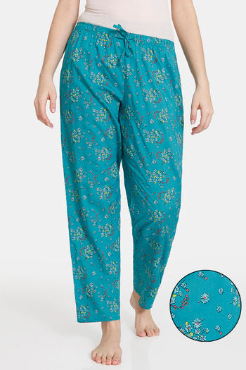 Buy Zivame Plum Romance Woven Pyjama - Lapis