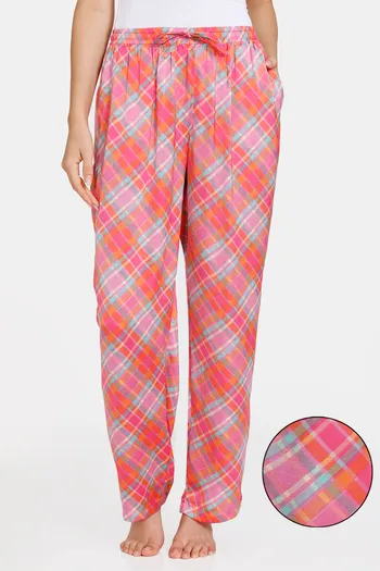 Buy Zivame Modern Love Woven Pyjama - Fuchsia Fedora