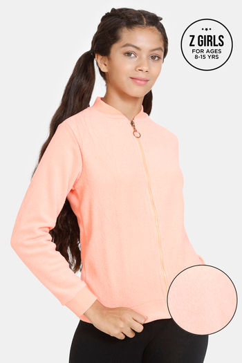Buy Zivame Girls Polar Fleece Knit Poly Lounge Top - Peach Amber