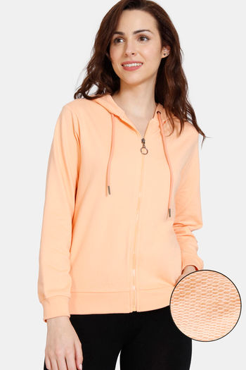 Buy Zivame Terry Fabric Knit Cotton Lounge Top - Peach Nectar