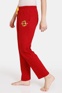 Buy Zivame Friends Knit Cotton Pyjama - Chili Pepper
