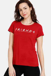 Buy Zivame Friends Knit Cotton Top - Chili Pepper