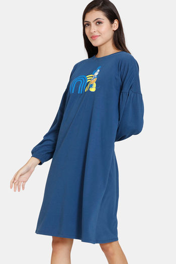  STJDM Nightgown,Sweet Gauze Nightdress Summer Women Solid Cute  Sleepwear Nightie Palace Style Princess M Blue : Clothing, Shoes & Jewelry