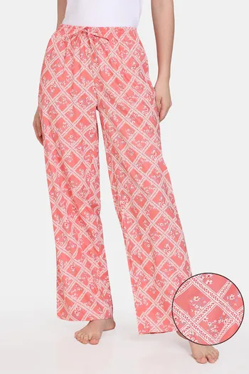Buy Zivame Bloom Hive Woven Pyjama - Lantana
