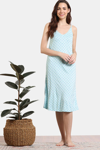 Buy Zivame Paws Knit Cotton Mid Length Nightdress - Pink at Rs.299 online |  Nightwear online