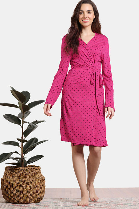 Zivame Marshmallow Knit Cotton Robe - Jazzy