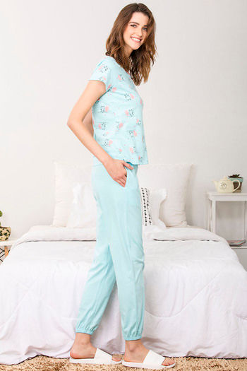 Buy Zivame Maternity Bunny Rolls Knit Cotton Pyjama Set - Sweet Lavender at  Rs.1152 online