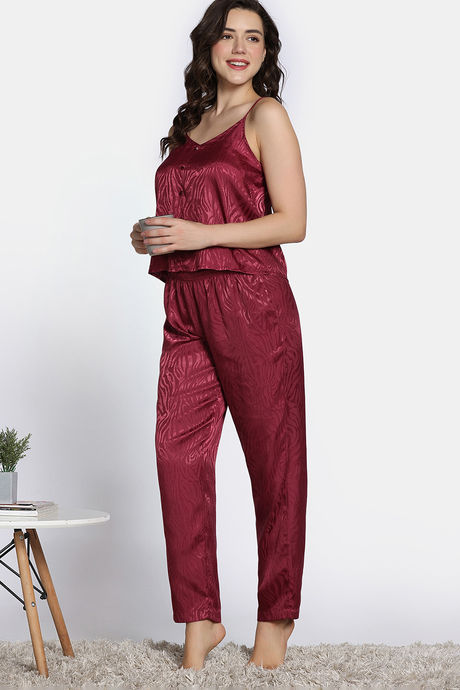 Nightwear Very Pj Sets Zivame Vintage Haze Woven Pyjama Set Maroon