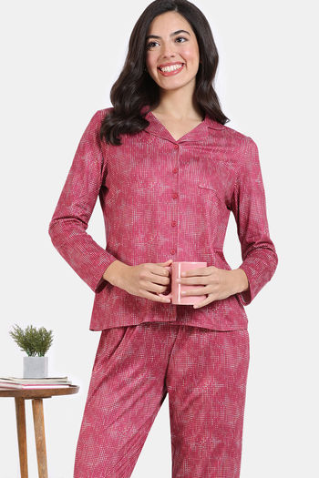 Buy Zivame Mod Magic Knit Poly Pyjama Set - Jazzy