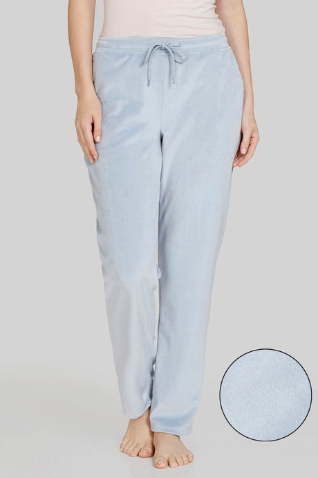 Buy Zivame Velour Knit Poly Loungewear Pants - Niagara Mist at Rs.948 online