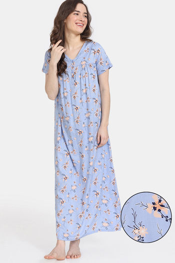 Just Love 100% Cotton Sleep Dress for Women Baseball Sleeve Nightshirt  (Black - Awesome in Bed, Small)