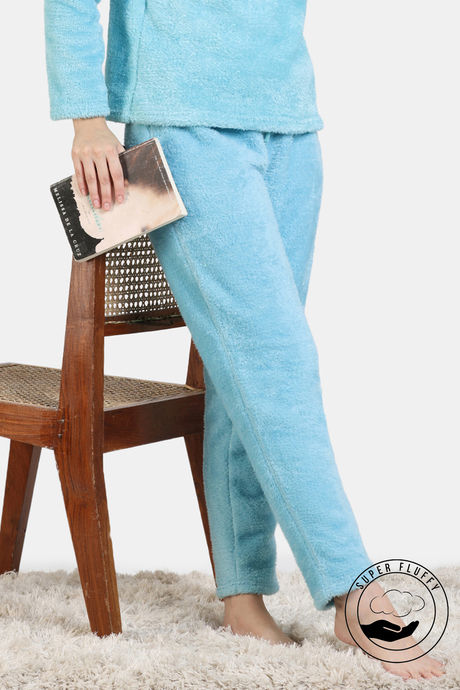 Buy Zivame Plush Velour Knit Poly Loungewear Pants - Dark Sea at Rs.558  online