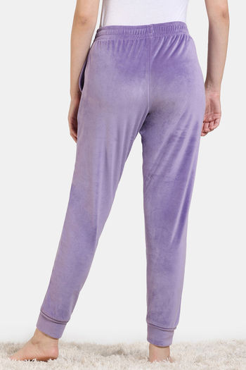 Buy Zivame Plush Velour Knit Poly Loungewear Bottom - Chalk Violet at Rs.798  online