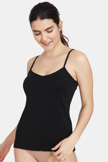 Buy Zivame Knit Cotton Camisole - Anthracite