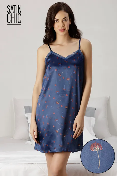 navy satin nightdress