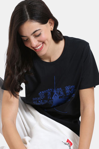 Buy Zivame Star Wars Knit Cotton Loungewear Top - Anthracite