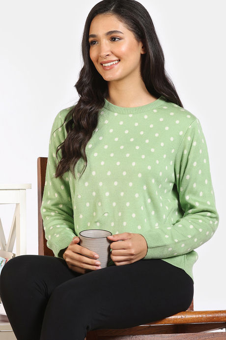 Buy Zivame Retro Peek Jumpers Flat Knit Loungewear Top Lime