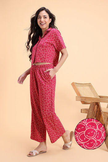 Buy Zivame Knit Cotton Pyjama Set - Jazzy