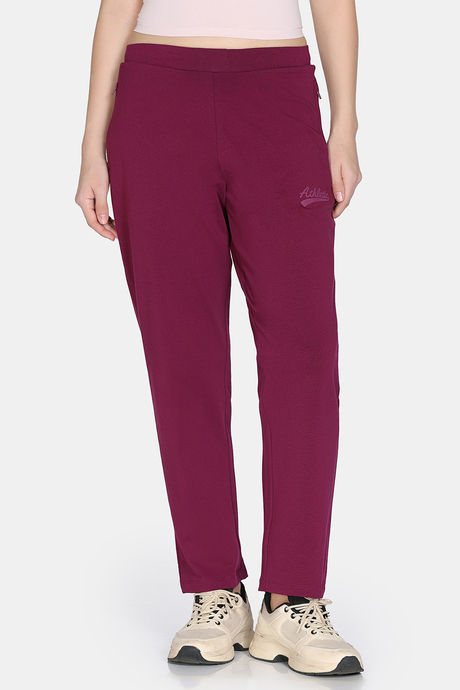 Zivame 2 Mile Fashion Knit Cotton Loungewear Bottom - Plum Caspia