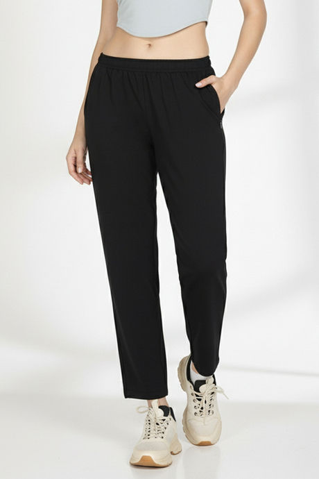 Zivame Knit Cotton Loungewear Bottom - Black Beauty