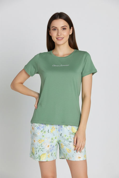 Zivame Buttersoft Knit Poly Short Set - Pale Blue