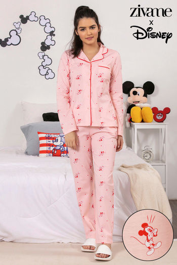 Disney Womens 2 Piece Capri Pajama Set (X-Small, Mickey Mouse Pink) at   Women's Clothing store