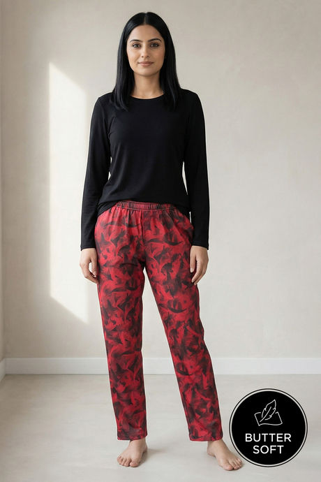 Zivame Buttersoft Knit Poly Pyjama Set - Tap Shoe