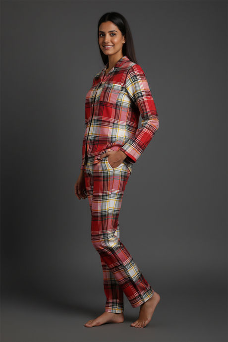 Zivame Knit Cotton Pyjama Set - Barbadosche