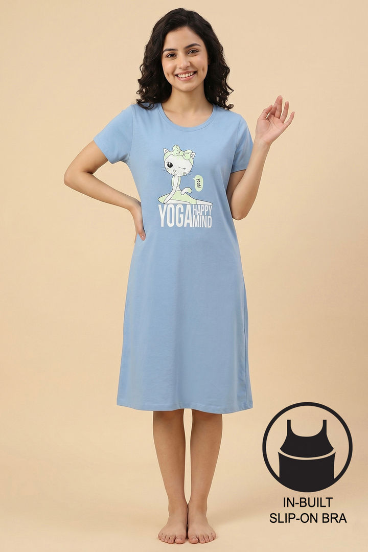 women night dress knee length Women's 100% Cotton Full Slip – Knee-Length Chemise For Under Dresses Or Loungewear Women's 100% Cotton Full Slip long gray dress