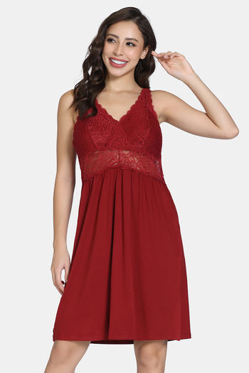 Buy Zivame Lace N Mesh Babydoll - Emboldened