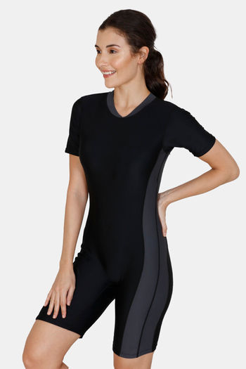knee length swimsuit with sleeves