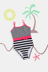 Buy Zivame Girls Maillot Swimsuit with Adjustable Straps - Hibiscus