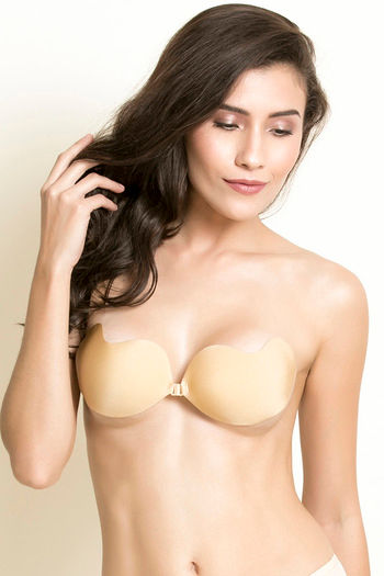 Buy Zivame Padded Non Wired Low Coverage Stick On Bra - Skin at Rs.676  online