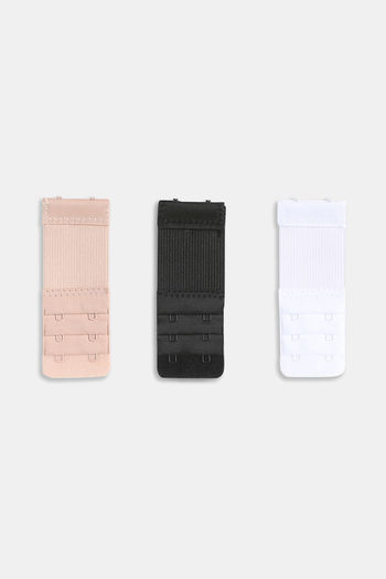 Zivame (Pack of 3) Bra Hook Extenders - Black Skin White