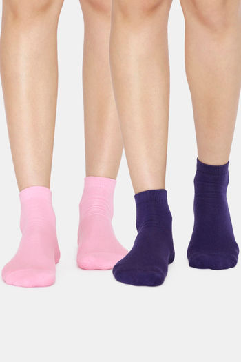 Buy Zivame Ankle Socks (Pack of 2) - Blue Pink
