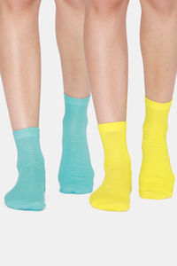 Buy Zivame Ankle Socks (Pack of 2) - Empire Yellow Ceramic