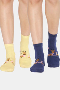 Buy Zivame Ankle Socks (Pack of 2) - Popcorn Navy