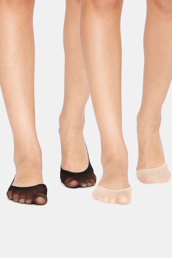 Buy Zivame Ankle Socks (Pack of 2) - Skin and Black