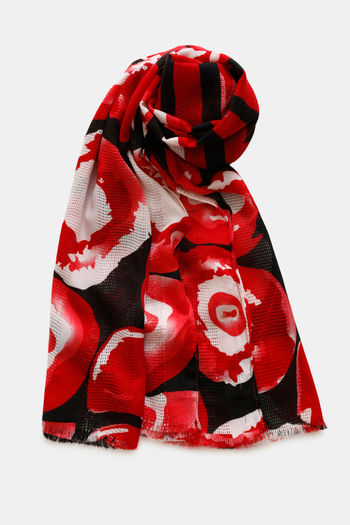 Buy Zivame Polyester Scarf - Black,Red