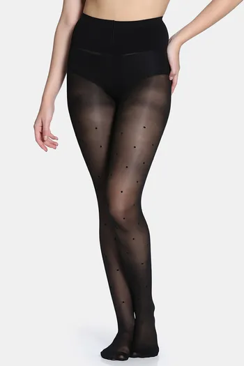 Buy Zivame Sheer Pantyhose - Black