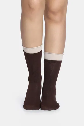 Buy Zivame Calf Length Socks - Brown