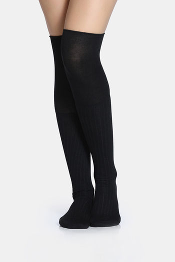 Buy Zivame Full Length Socks - Black