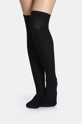 Buy Zivame Full Length Socks - Black