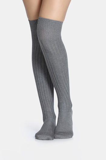 Buy Zivame Full Length Socks - Grey
