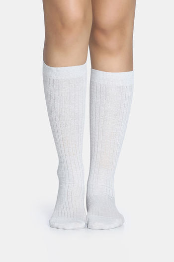 Buy Zivame Full Length Socks - White