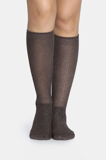 Buy Zivame Full Length Socks - Brown