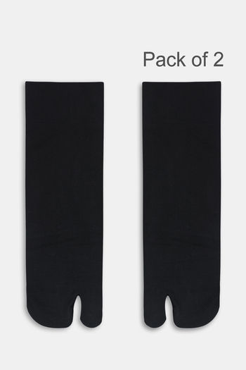 Buy Zivame Calf Length Socks (Pack of 2) - Black